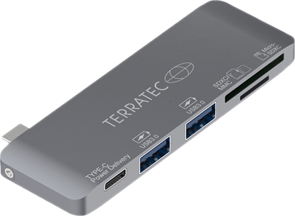 Attēls no HUB USB TerraTec Connect C7 1x SD 1x USB-C PD 1x microSD  + 2x USB-A 3.0 (283005)