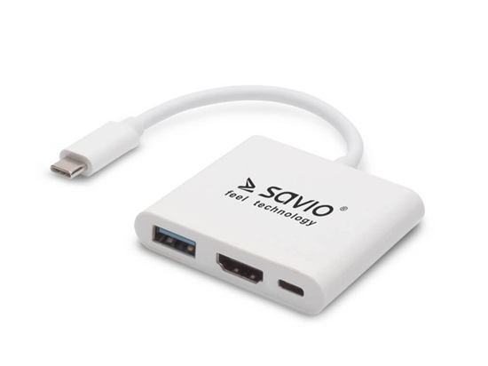 Изображение Hub USB Typ C - HDMI, USB 3.0, PD,  AK-48