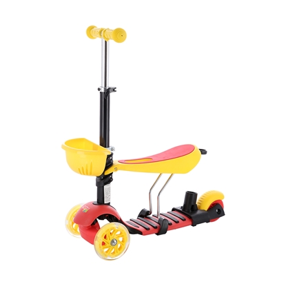 Picture of NILS FUN HLB07 4in1 children's scooter BLACK-YELLOW-RED