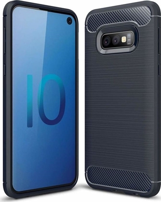 Attēls no Hurtel Carbon Case elastyczne etui pokrowiec Samsung Galaxy S10e niebieski uniwersalny