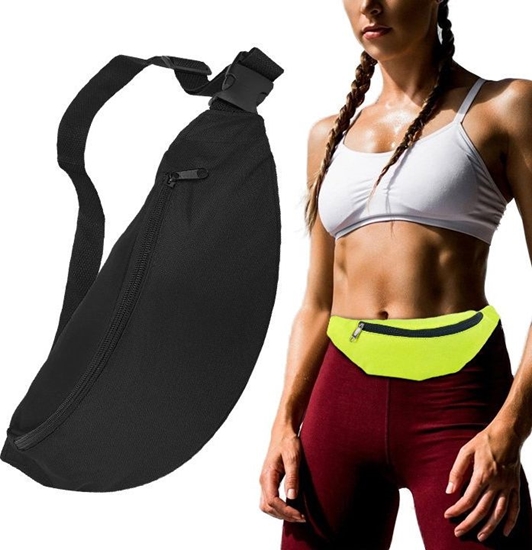 Picture of Hurtel Pas do biegania saszetka nerka etui na telefon klucze dokumenty portfel czarny uniwersalny