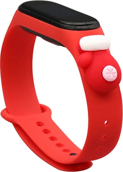 Изображение Hurtel Strap Xmas opaska do Xiaomi Mi Band 4 / Mi Band 3 witeczny silikonowy pasek bransoletka czerwony (rkawiczka)