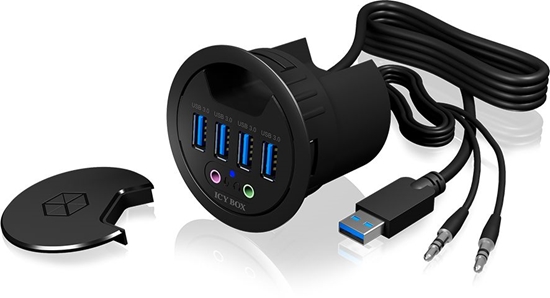 Picture of ICY BOX IB-HUB1403A socket-outlet Black