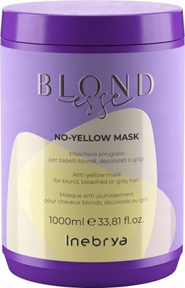 Изображение Inebrya INEBRYA_Blondesse No-Yellow Mask maska do włosów blond, rozjaśnionych, z pasemkami i siwych 1000ml