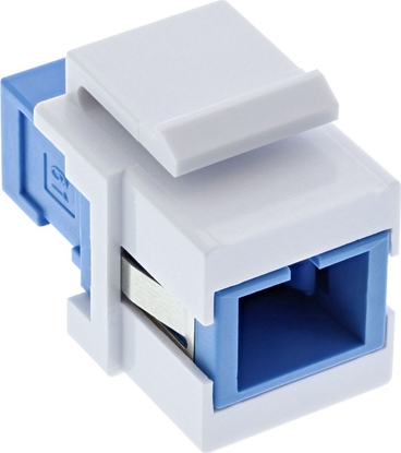 Picture of InLine InLine Keystone Światłowodowy Adapter Snap-in biały, simplex SC/SC, SM, niebieski, ceramiczna tuleja