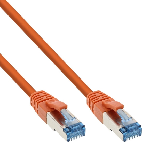 Picture of InLine Patch Cable - S / FTP (PiMf) - Cat.6A - 500MHz - Halogen Free - Copper - Orange - 15m (76815O)