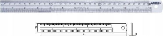 Picture of Insize przymiar metalowy MLPD L- 500 mm 20'' (7110-500)