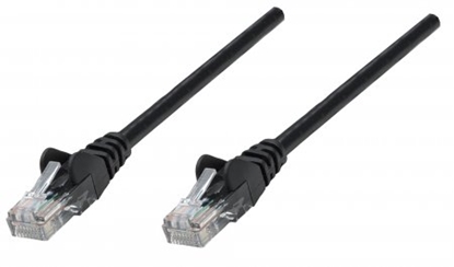 Изображение Intellinet Network Patch Cable, Cat6, 1.5m, Black, Copper, S/FTP, LSOH / LSZH, PVC, RJ45, Gold Plated Contacts, Snagless, Booted, Lifetime Warranty, Polybag