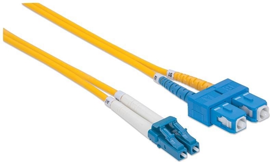 Изображение Intellinet Network Solutions Patchcord wiatowodowy LC-SC, 2m, 9/125, OS2 (302686)