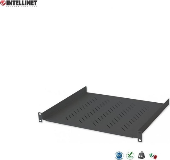 Picture of Intellinet Network Solutions Póka 1U 305mm rack 19, 2 pkt mocowania, perforowana czarna (I-CASE TRAY-130BK)