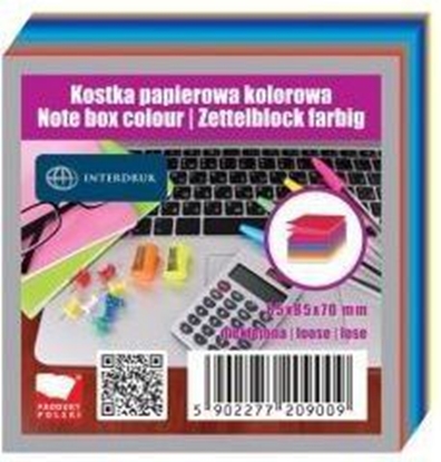 Picture of Interdruk Kostka papierowa kolorowa 85x85x70 mm nieklejona (203802)