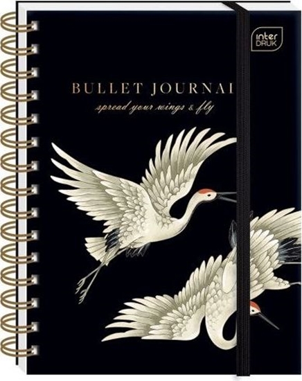 Picture of Interdruk Organizer na spirali INTERDRUK Bujo A5 224k. 80g Birds Interdruk