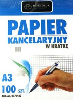 Attēls no Interdruk Papier kancelaryjny w kratk A3/100 arkuszy