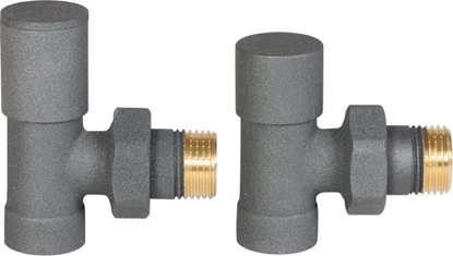 Attēls no Invena KOMPLET ZAWORÓW GRZEJNIKOWYCH 1/2" GRAFIT INVENA