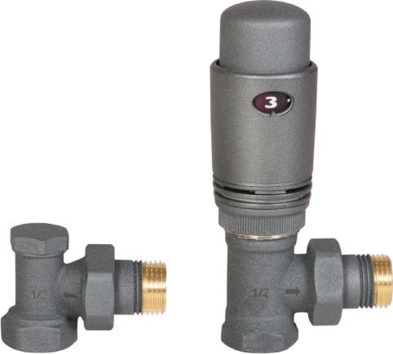 Изображение Invena Zestaw termostatyczny ktowy grafitowy 1/2" (CD-80-K15)