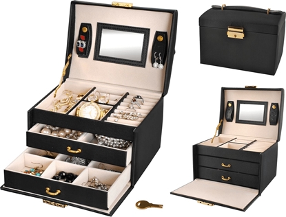 Picture of Iso Trade Szkatuka/ kuferek na biuteri - czarny uniwersalny