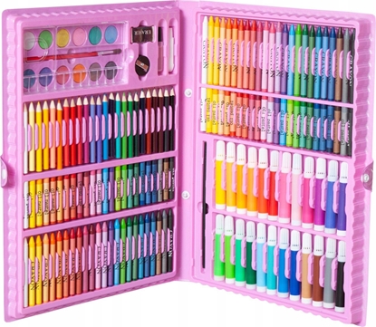 Picture of Iso Trade Zestaw do malowania w walizce 168 szt róowy