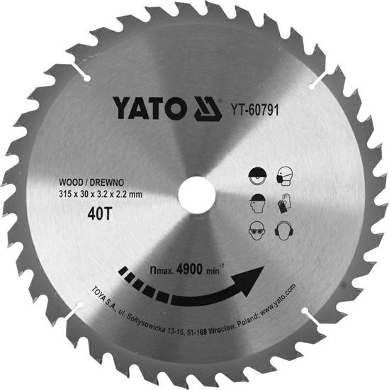 Изображение Yato YATO PIA TARCZ.WID. 315*40*30 60791 YT-60791