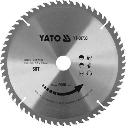 Picture of Yato Tarcza Widiowa Do Drewna 255X60TX30MM (YT-60733)