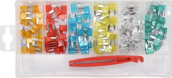 Picture of Yato zestaw bezpieczników pytkowych mini 121 elementów (YT-83143)
