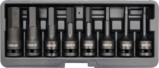 Picture of Yato Zestaw nasadek trzpieniowych imbusowych hex udarowych 1/2" H5-H19 8szt. (YT-1066)