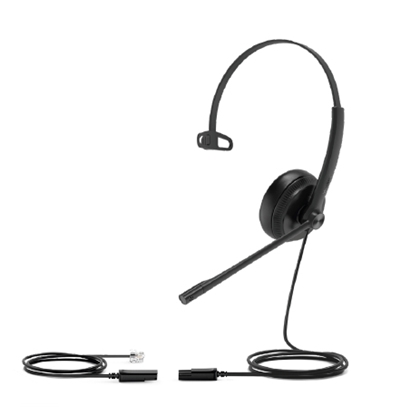Picture of Yealink YHS34 Headset Wired Head-band Office/Call center Black
