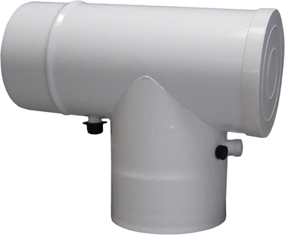 Picture of Jeremias Trójnik rewizyjny 87st 80/125 malowany z krócami pomiarowymi i odkraplaczem (TWIN215080/125)