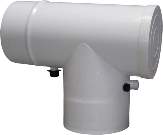 Picture of Jeremias Trójnik rewizyjny 87st 80/125 malowany z krócami pomiarowymi i odkraplaczem (TWIN215080/125)