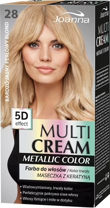 Изображение Joanna Multi Cream Color 5D effect 28 bardzo jasny perłowy blond