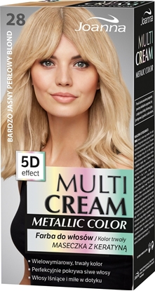 Attēls no Joanna Multi Cream Color 5D effect 28 bardzo jasny perowy blond