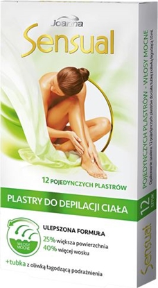 Attēls no Joanna Sensual Plastry do depilacji ciaa - wosy mocne 12szt.