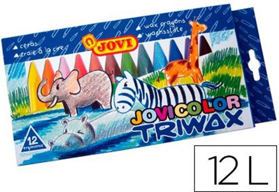 Изображение Jovi Kredki wiecowe trójktne 12 kolorów (187100)