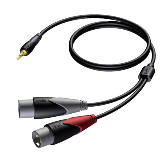 Picture of Kabel 3,5mm Jack Męski Stereo - 2x XLR Męski 3 M - CLA712/3
