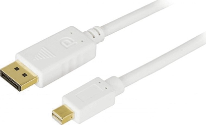 Изображение Kabel Deltaco DisplayPort Mini - DisplayPort 2m biały (Deltaco DP-1120 - DisplayPort kabel -)