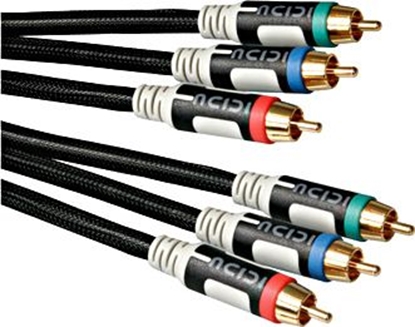 Изображение Kabel Icidu RCA (Cinch) x3 - RCA (Cinch) x3 3m czarny (ICIDU Ultra Component Cable)