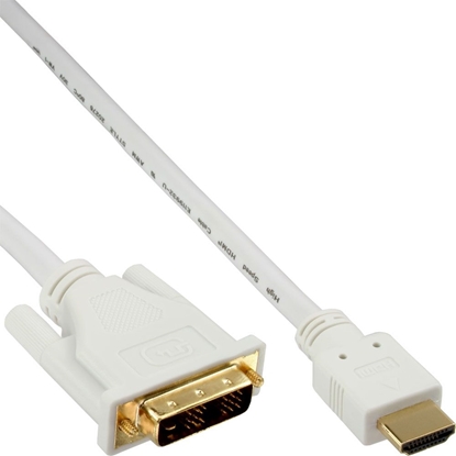 Изображение Kabel InLine HDMI - DVI-D 5m biały (17665U)