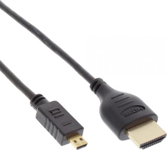 Изображение Kabel InLine HDMI Micro - HDMI 0.3m czarny (17533D)
