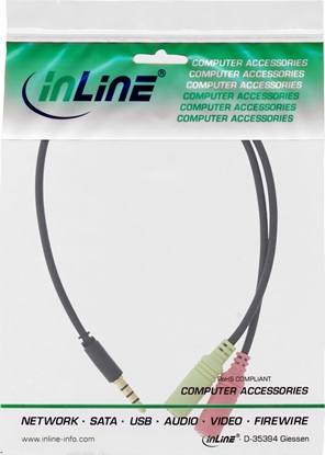 Picture of Kabel InLine Jack 3.5mm - Jack 3.5mm x2 2m czarny (99302K)