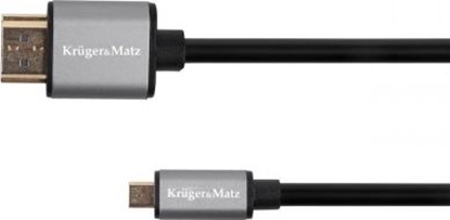 Attēls no Kabel Kruger&Matz HDMI Micro - HDMI 1.8m czarny (KM1238)