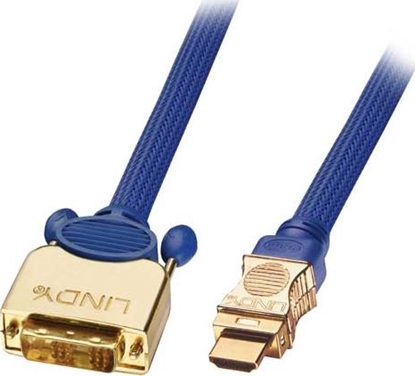 Picture of Kabel Lindy HDMI - DVI-D 2m niebieski