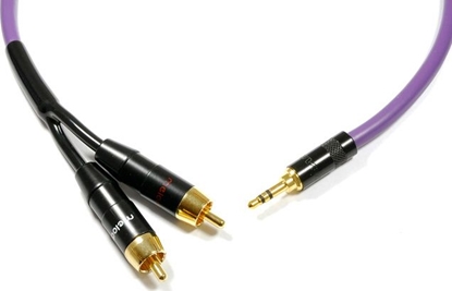 Picture of Kabel Melodika Jack 3.5mm - RCA (Cinch) x2 20m fioletowy