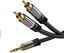 Изображение Kabel PremiumCord Jack 3.5mm - RCA (Cinch) x2 3m czarny (kjqcin3)