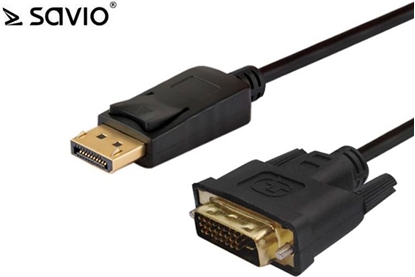 Изображение Kabel Savio DisplayPort - DVI-D 1.8m czarny (SAVKABELCL-106)