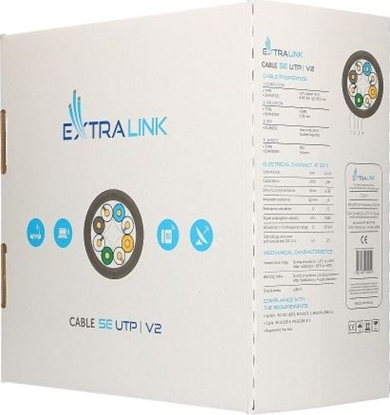 Attēls no ExtraLink ExtraLink CAT5E UTP (U/UTP) V2 INDOOR TWISTED PAIR 305M