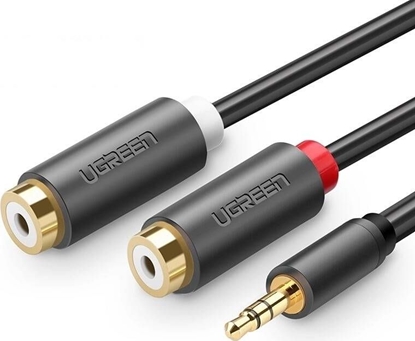 Изображение Kabel Ugreen Jack 3.5mm - Jack 3.5mm x2 1m czarny (UGR978BLK)