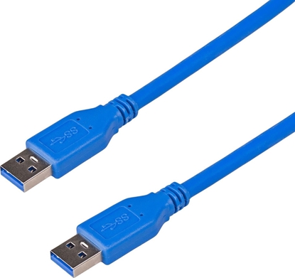 Изображение Kabel USB Akyga USB-A - USB-A 1.8 m Niebieski (AK-USB-14)