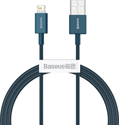 Picture of Kabel USB Baseus USB-A - Lightning 1 m Niebieski (CALYS-A03)