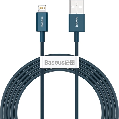 Изображение Kabel USB Baseus USB-A - Lightning 2 m Niebieski (CALYS-C03)