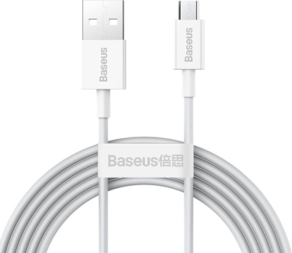 Изображение Kabel USB Baseus USB-A - microUSB 2 m Biały (BSU2825WHT)