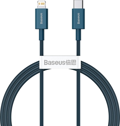Attēls no Kabel USB Baseus USB-C - Lightning 1 m Niebieski (BSU2665BLU)